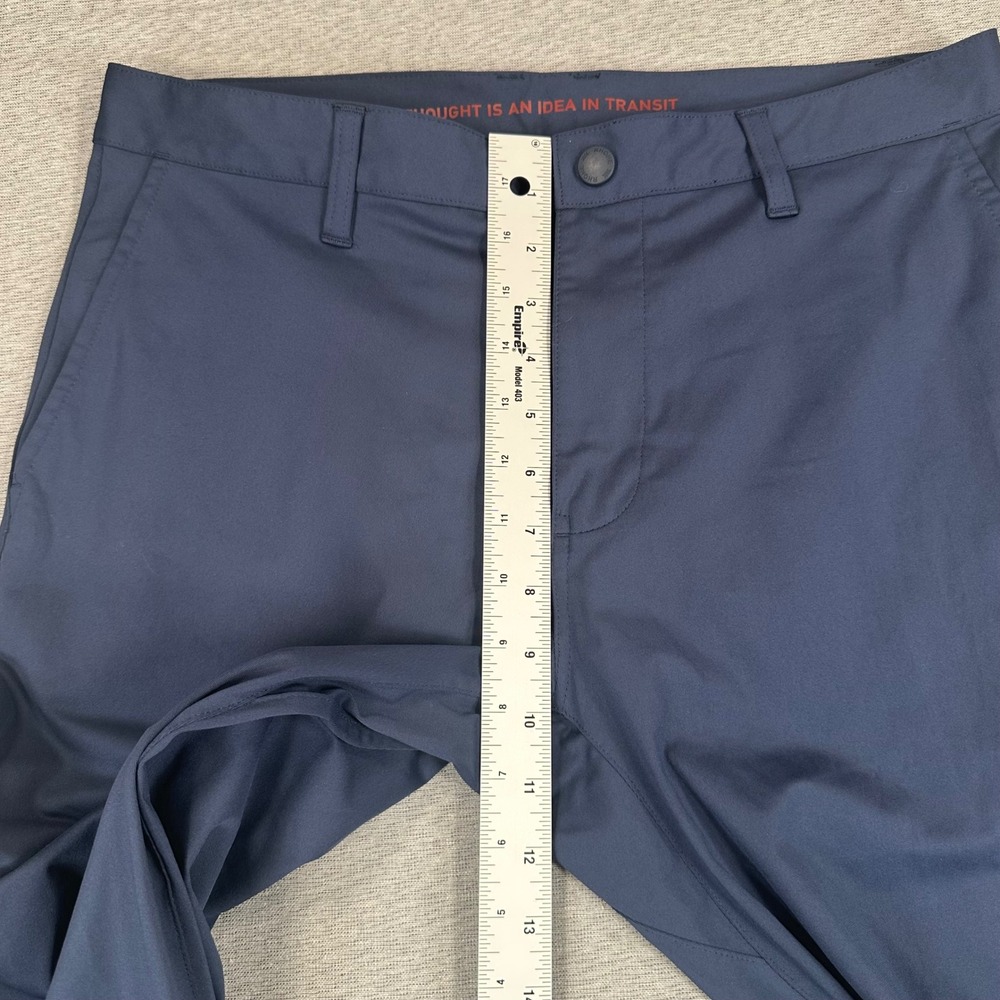 Rhone Commuter City Chino Pants Mens 31 Navy Blue Slim Tapered Ankle Zip Tech - Picture 6 of 13